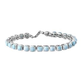 AA Larimar, Weißer Zirkon Armband ca. 20 cm 925 Silber rhodiniert ca. 20,83 ct.