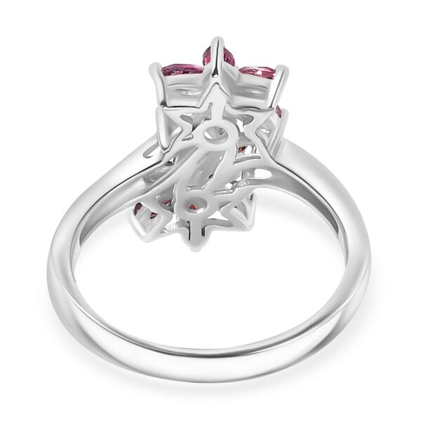 Roter, Lotus und Tsavorite Granat-Ring - 1,27 ct. image number 6