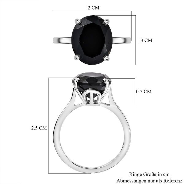 Schwarzer Spinell Ring - 5,92 ct. image number 7