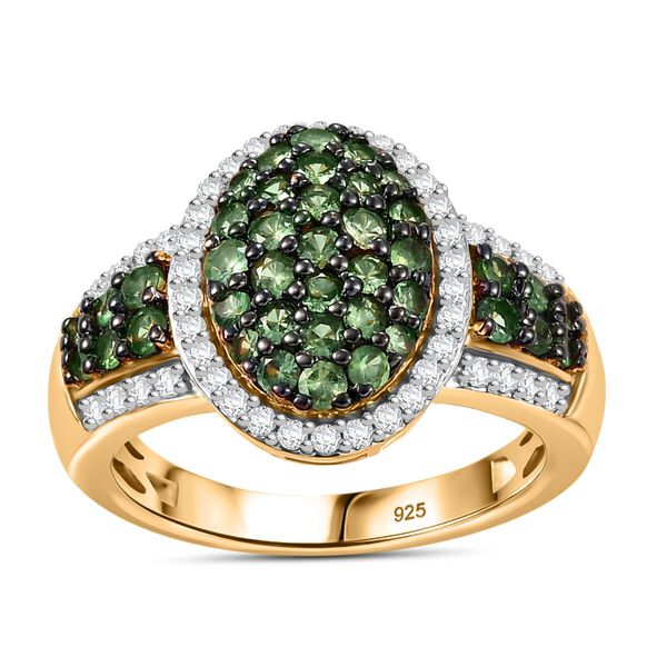 Tsavorite Granat und Zirkon Ring - 1,46 ct. image number 4