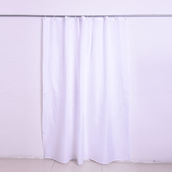 Duschvorhang mit 12 Haken, 180x180 cm, Wei&szlig;