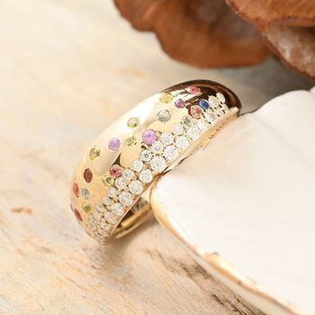 Clarte Sul Mare Kollektion- Multi Saphir und Moissanit Ring - 0,82 ct.