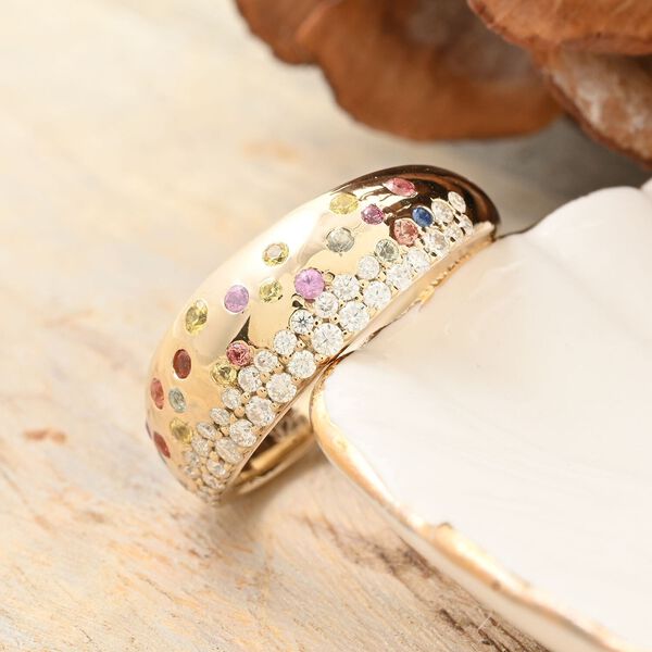 Clarte Sul Mare Kollektion- Multi Saphir und Moissanit Ring - 0,82 ct. image number 1