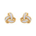 LUXURIANT DIAMOND - Lab Grown Diamant SI-GH SGL zertifiziert Ohrringe, 925 Silber 750 Gelbgold Vermeil ca. 0,25 ct.
