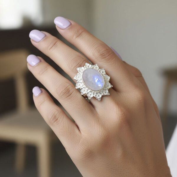 Royal Bali D'Joy Premium Regenbogen Mondstein Ring - 6,31 ct. image number 2