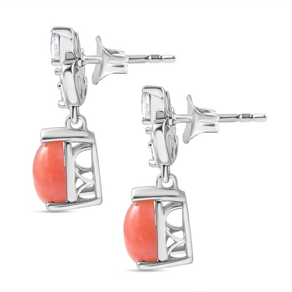 AA Vinicunca peruanische Opal und wei&szlig;e Topas Ohrringe - 3,77 ct. image number 3