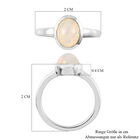 Äthiopischer Opal Solitär Ring 925 Silber Platin-Überzug image number 6