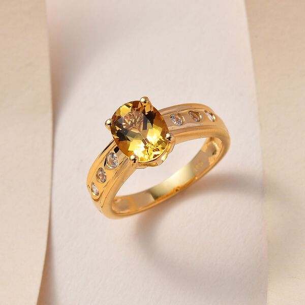 AA Premium brasilianischer Heliodor und Zirkon-Ring - 1,97 ct. image number 1