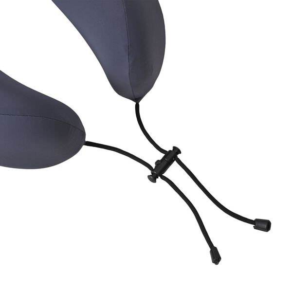 Reisekissen aus Memory-Schaum mit verstellbarem Kordelzug, ergonomisch geformt für Nackenstütze, 29x16x25 cm, Dunkelgrau image number 4