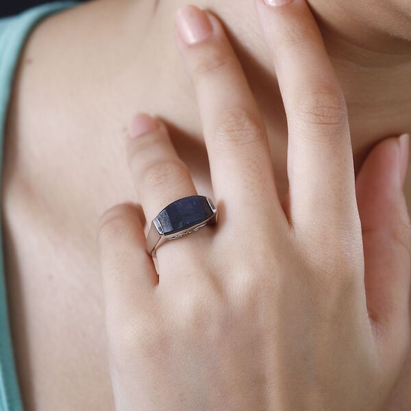 AAA Labradorit Ring 925 Silber rhodiniert (Gr&ouml;&szlig;e 17.00) ca. 9,50 ct image number 3