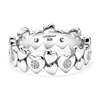 LUXURIANT DIAMOND - Lab Grown Diamant SI-GH Ring 925 Silber Rhodiniert (Gr&ouml;&szlig;e 20.00) ca. 0,25 ct