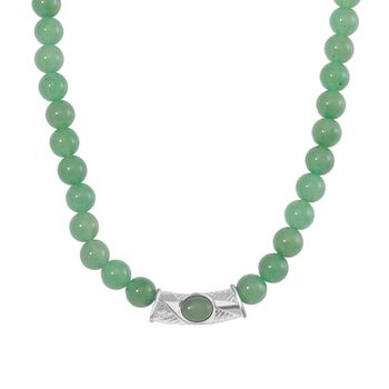 Gr&uuml;ne Aventurin-Halskette, 45 cm - 330 ct.