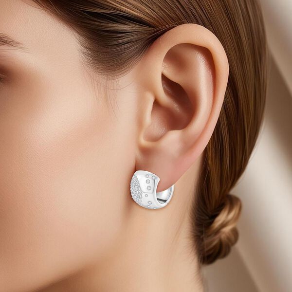 Moissanit Ohrringe 925 Silber rhodiniert ca. 1,34 ct. image number 3