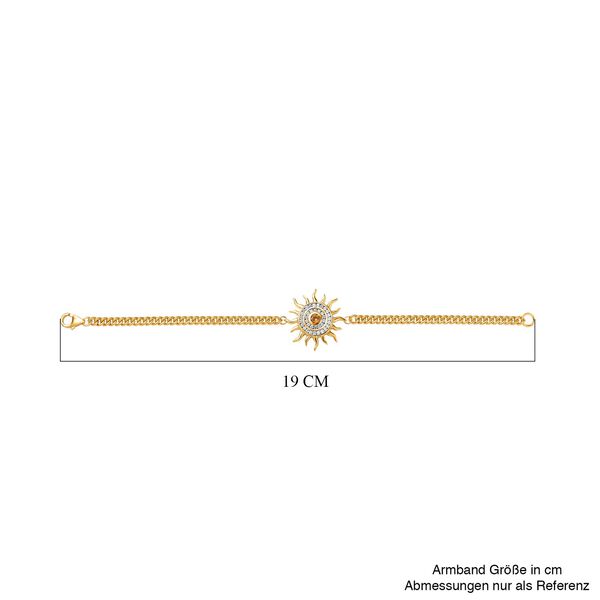 GP Celestial Dream Kollektion - AA Citrin, Zirkon  und Kanchanaburi blaues Saphir-Armband, 19cm - 1,04 ct. image number 5
