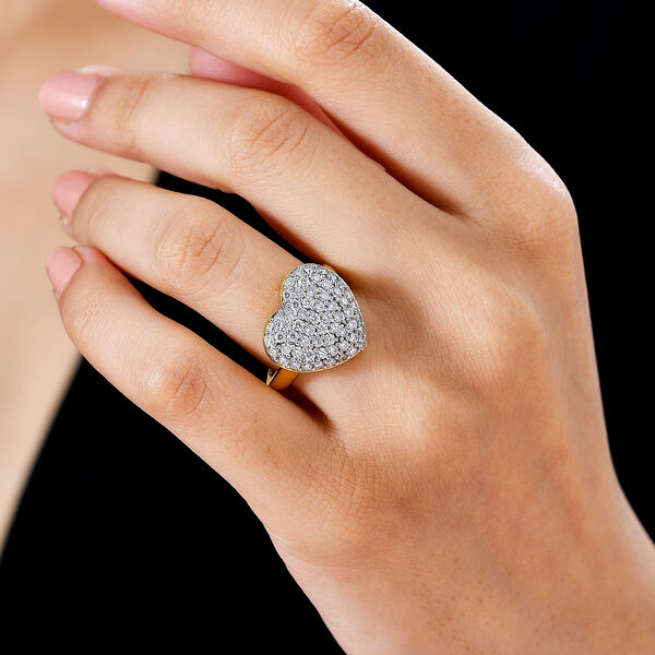 Moissanit Herz Ring - 1,84 ct. image number 3