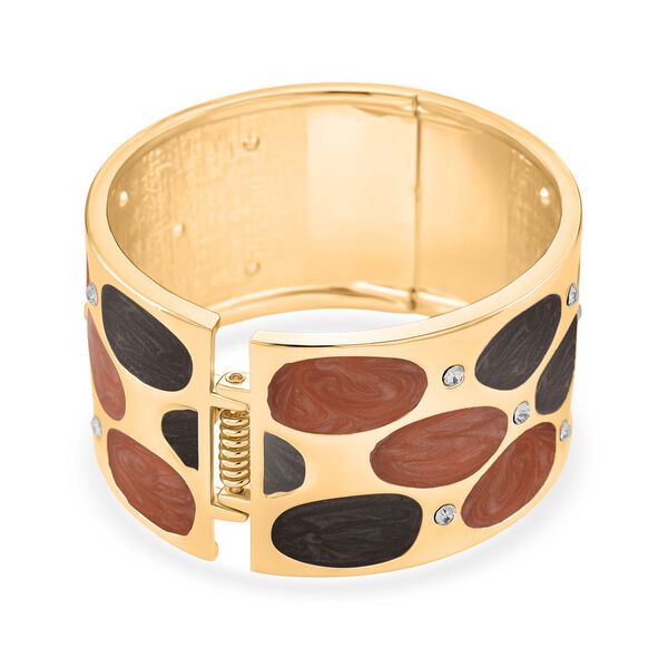 Wei&szlig;er Kristall Armreif ca. 17 cm emailliert image number 5