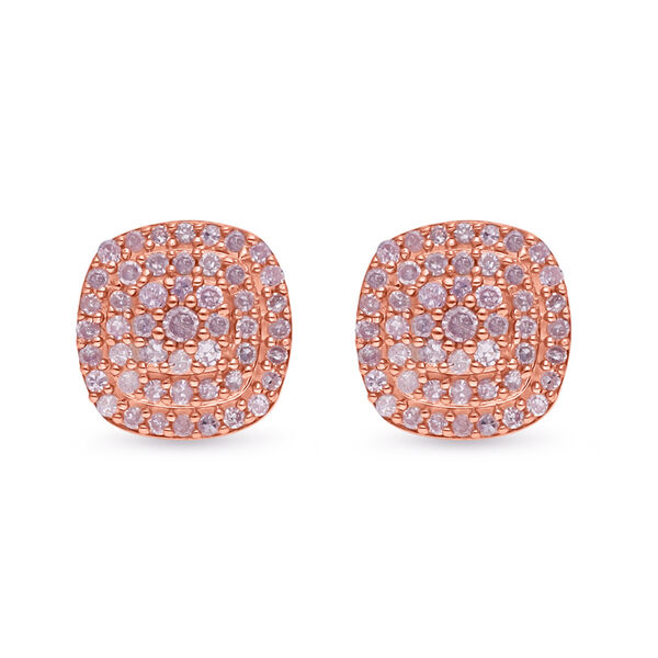 Nat&uuml;rliche rosa Diamant-Ohrringe - 0,33 Karat. image number 0