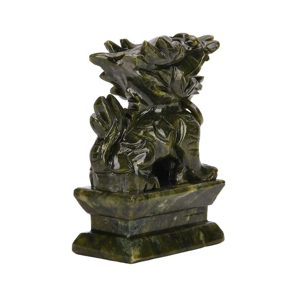 Handgefertigte Pixiufigur aus Serpentin, 12x10x4,5cm image number 3