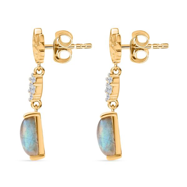 Labradorit und Zirkon Ohrringe - 5,37 ct. image number 4