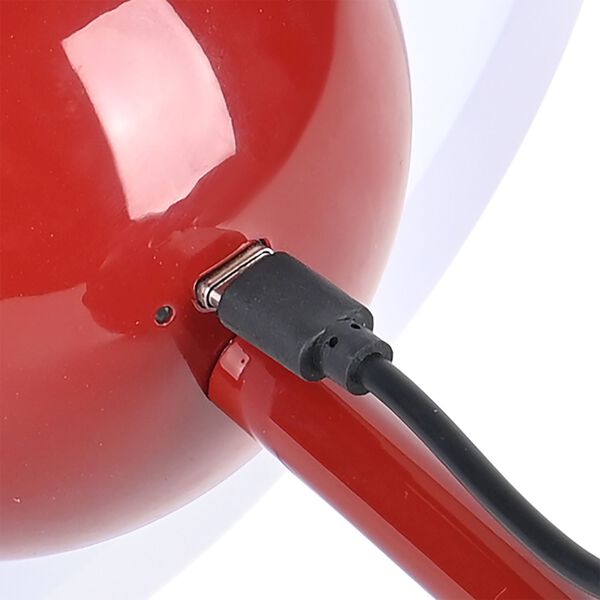 Kabellose Tischlampe im minimalistischen Retro-Pilzdesign – Touch-Steuerung, weinrot image number 5