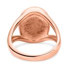 Rosenquarz-Ring, reiner Edelstahl roséfarben  ca. 10,00 ct image number 5