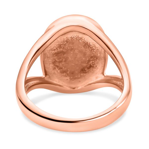 Rosenquarz-Ring, reiner Edelstahl ros&eacute;farben  ca. 10,00 ct image number 6