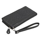RFID-geschützte Brieftasche aus 100% echtem Leder mit Kroko-Prägung und abnehmbarem Trageschlaufe, schwarz image number 7