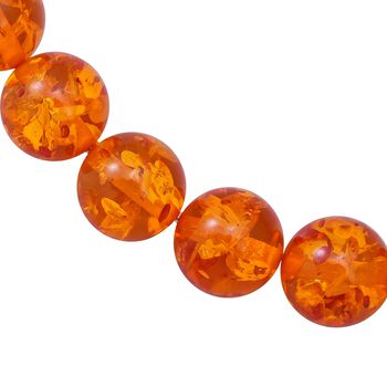 Nat&uuml;rliche, zertifizierte, baltische Bernstein Kugel-Halskette- 150 ct.