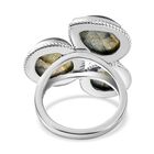 AAA Labradorit Ring, 925 Silber platiniert (Größe 18.00) ca. 10.07 ct image number 6
