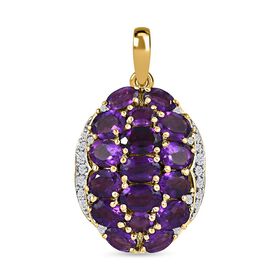 Afrikanischer Amethyst und Zirkon-Anhänger - 5,51 ct.