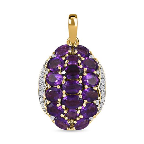 Afrikanischer Amethyst und Zirkon-Anhänger - 5,51 ct. image number 0