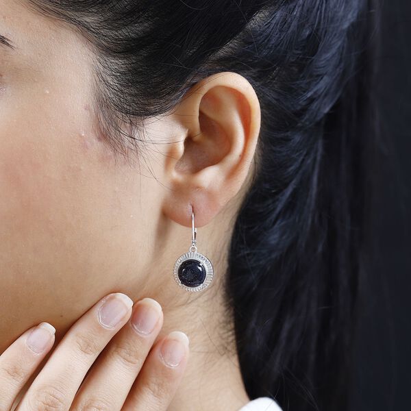 Blaue Sandstein Ohrringe - 7,66 ct. image number 3