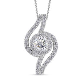 Moissanit Anhänger mit 45cm Kette - 1,62 ct.
