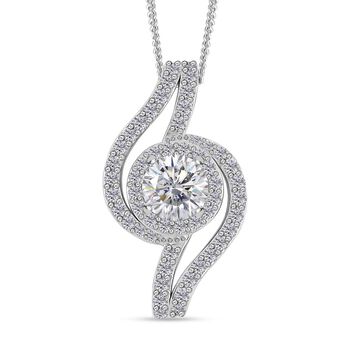 Moissanit Anh&auml;nger mit 45cm Kette - 1,62 ct.