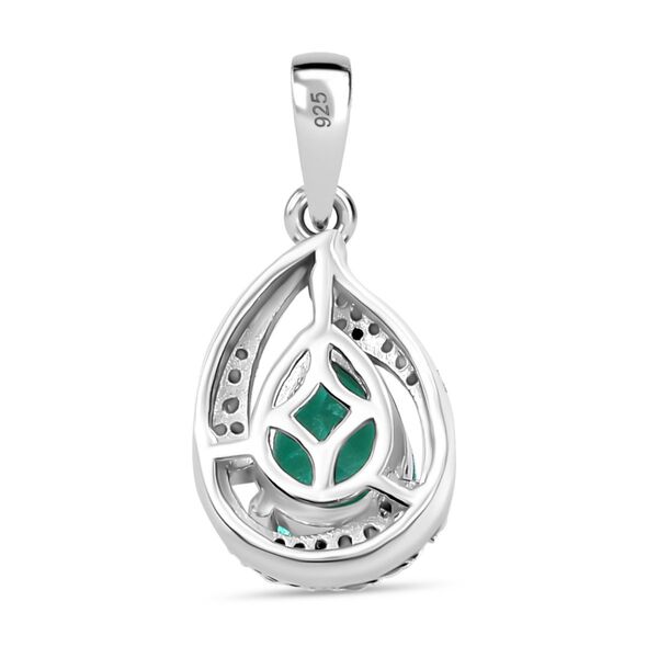 Smaragd Triplett Quarz und Zirkon Anh&auml;nger - 1,55 ct. image number 5