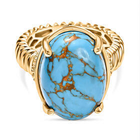Blauer Türkis Ring - 9,42 ct.