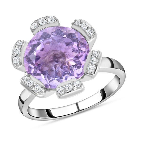 Rose De France Amethyst und Zirkon-Ring - 5,93 ct. image number 2