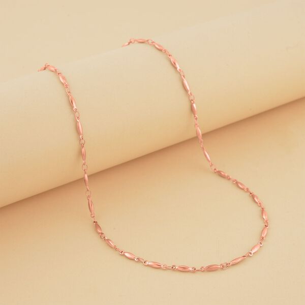 Reiner Edelstahl IP Rosa Plattierung Halskette ca. 50 cm ca. 6,50g image number 2