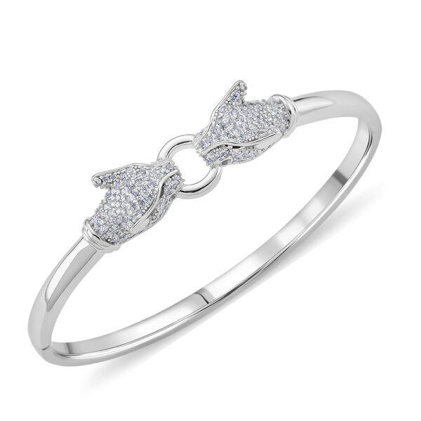 Grüner Zirkonia, Weißer Zirkonia Armreif ca. 19 cm Nickelfreies Messing 0.80 ct image number 2