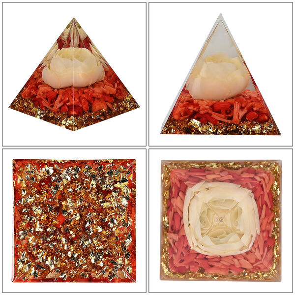 Energie-Edelstein Pyramide mit Rosenquarz, 6x6x6 cm image number 6