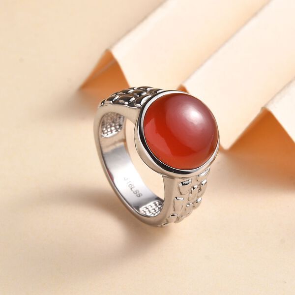 Orange Onyx Ring - 6,93 ct. image number 2