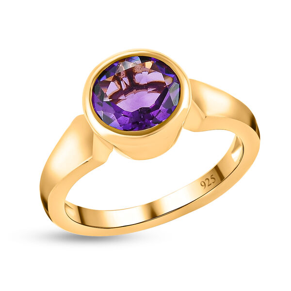 Natürlicher, marokkanischer Amethyst-Ring, 925 Silber vergoldet  ca. 1,86 ct image number 4