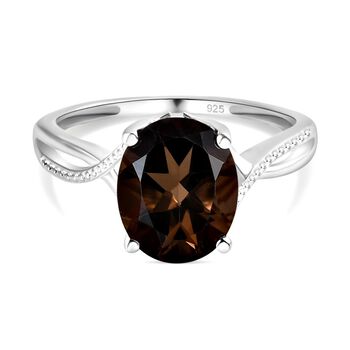 Rauchquarz-Ring, 925 Silber, ca. 2,42 ct