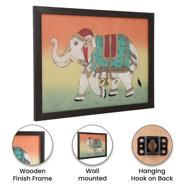 Handgefertigte Edelstein Elefant-Malerei image number 6