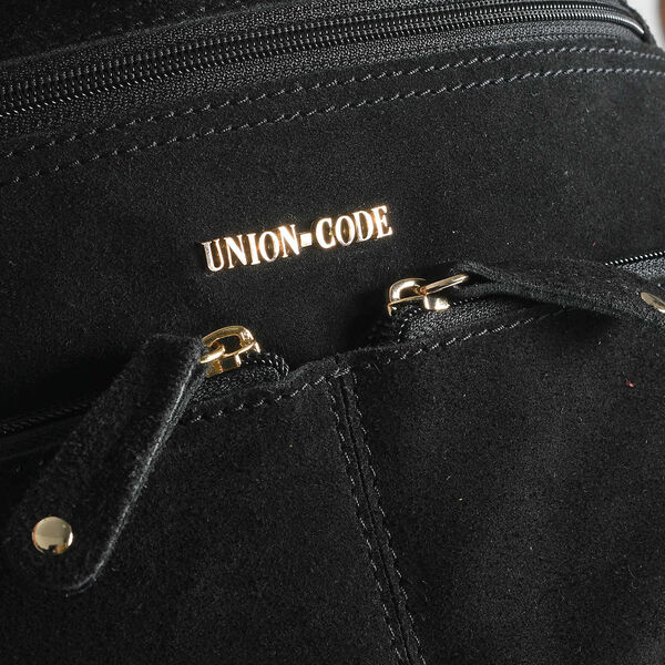 Crossbody Tasche aus 100% echtem Leder, Größe 33x3,8x25,4 cm, Schwarz image number 8