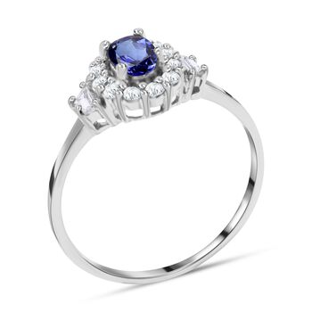 Crown of Light AAA Tansanit und Zirkon Ring