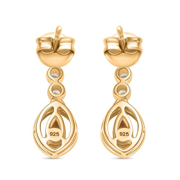 AA Nat&uuml;rliche goldene Tansanit und Zirkon Ohrringe - 0,74 ct. image number 4