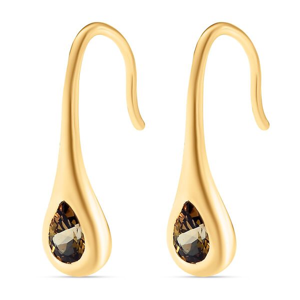 AA nat&uuml;rliche, goldene Tansanit-Ohrringe - 0,75 ct. image number 4