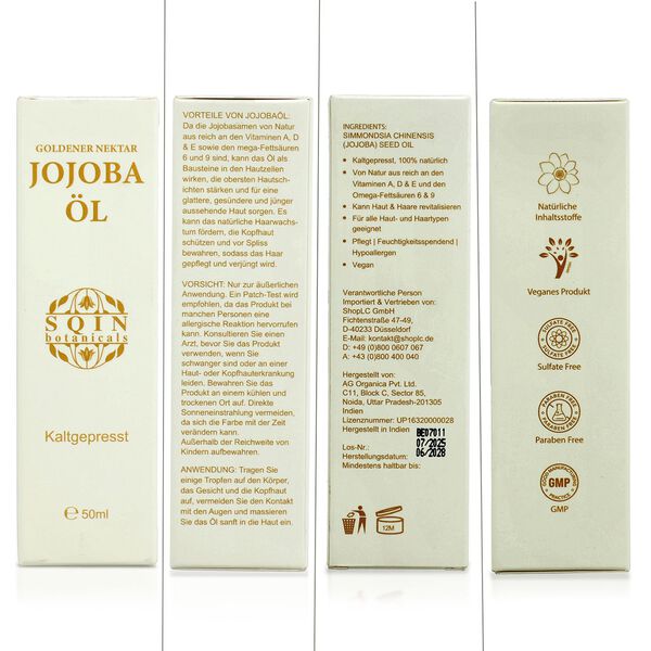 SQIN Botanicals- Kaltgepresstes, natürliches Jojobaöl, 50ml image number 9