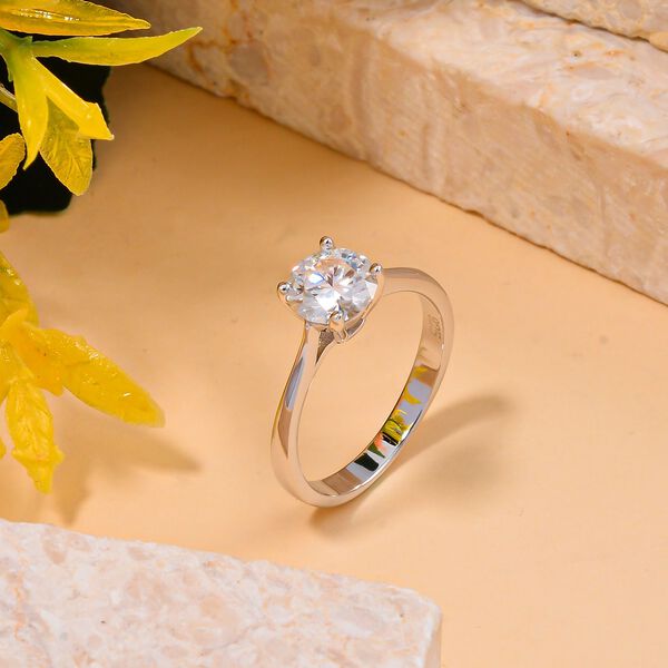 Moissanit Solitär Ring - 0,99 ct. image number 7